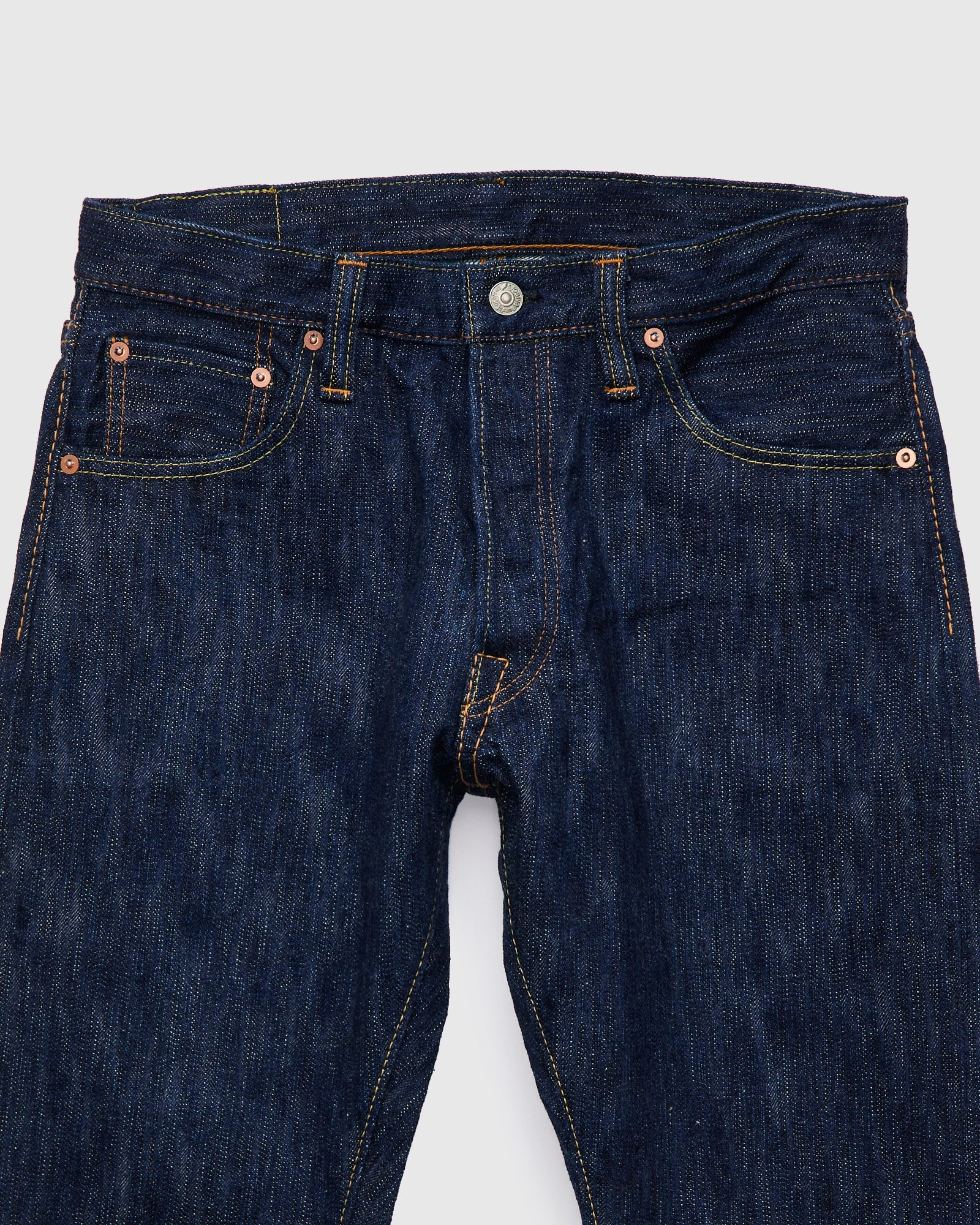 KS-15oz-019 "Kasuri" 15oz Slub Selvedge Denim - Relaxed Tapered Fit - 6