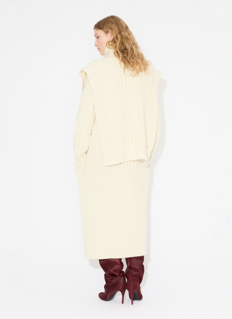 Alaïa LONG HONEYCOMB WOOL CARDIGAN outlook