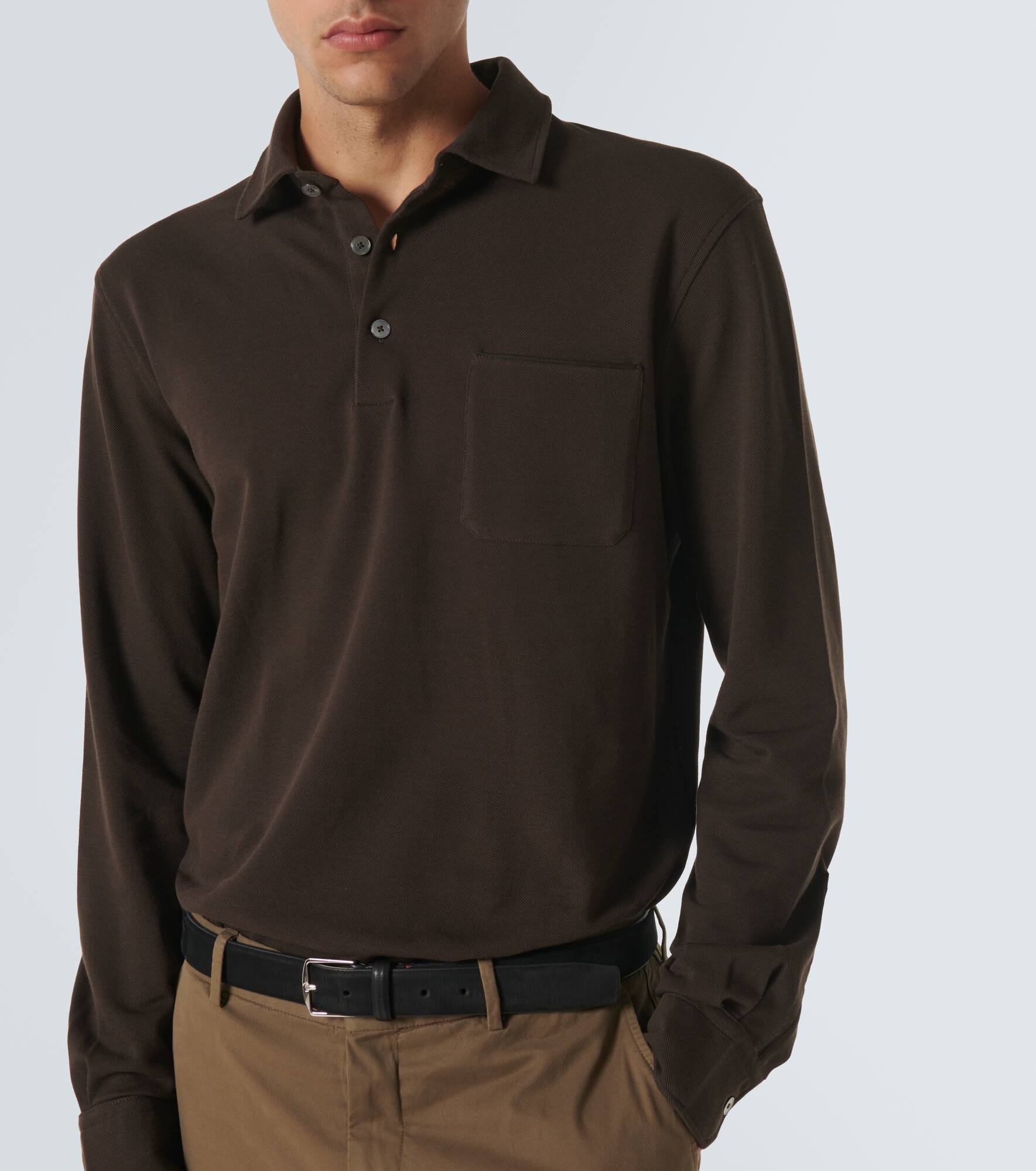 Cotton polo sweater - 5
