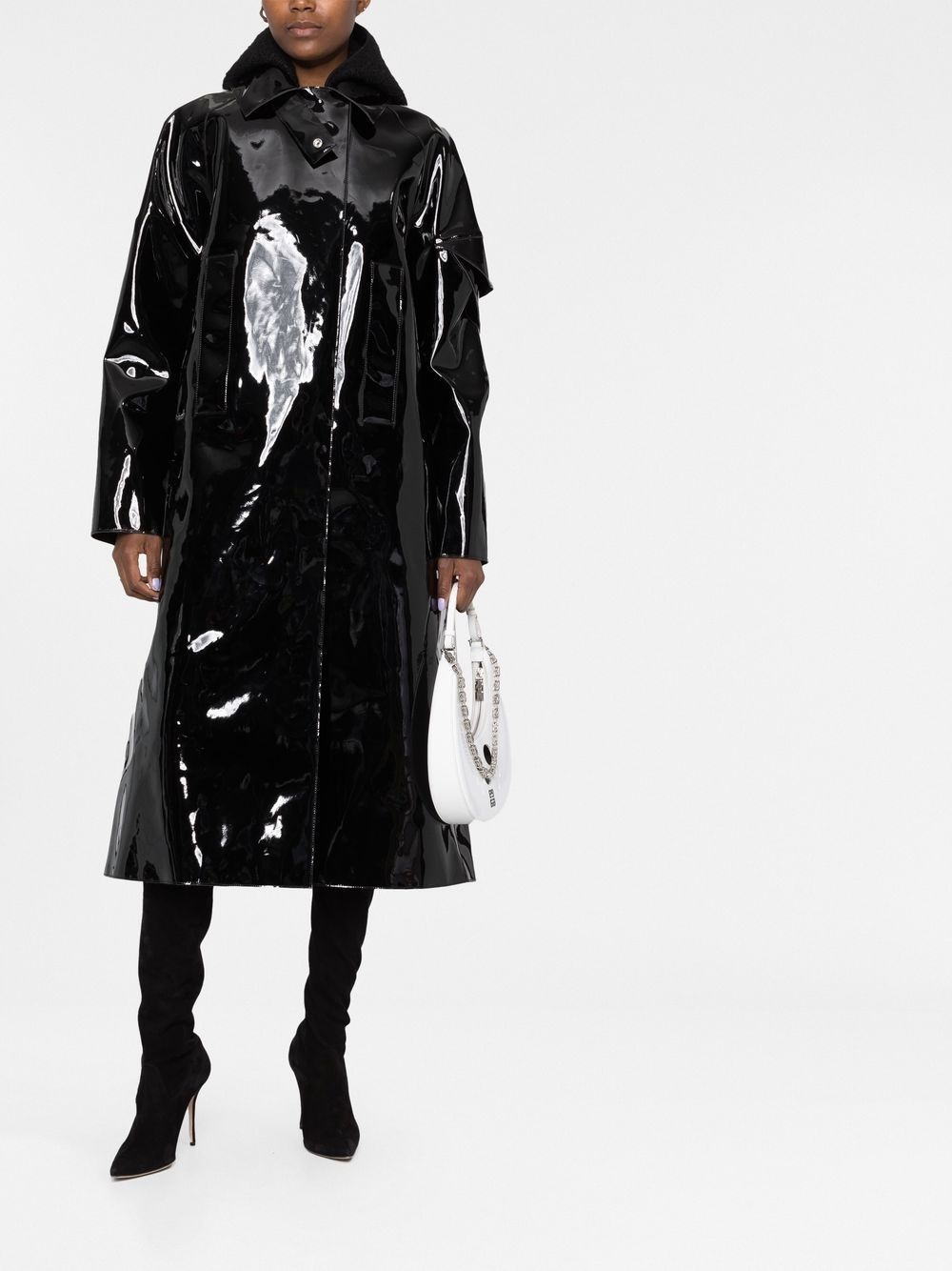 hooded PVC rain coat - 2