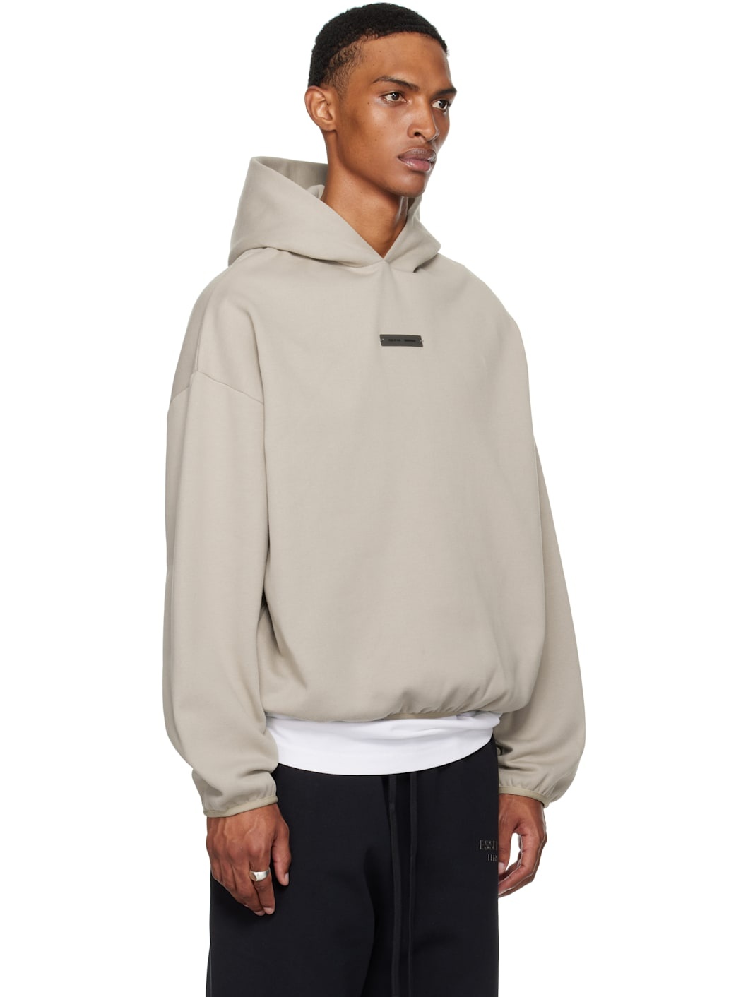 Taupe Modern Fit Fleece Hoodie - 2