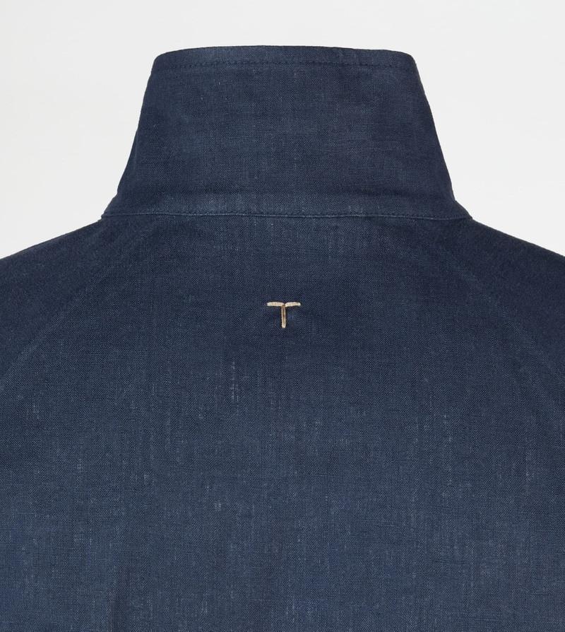 JACKET IN LINEN - BLUE 2