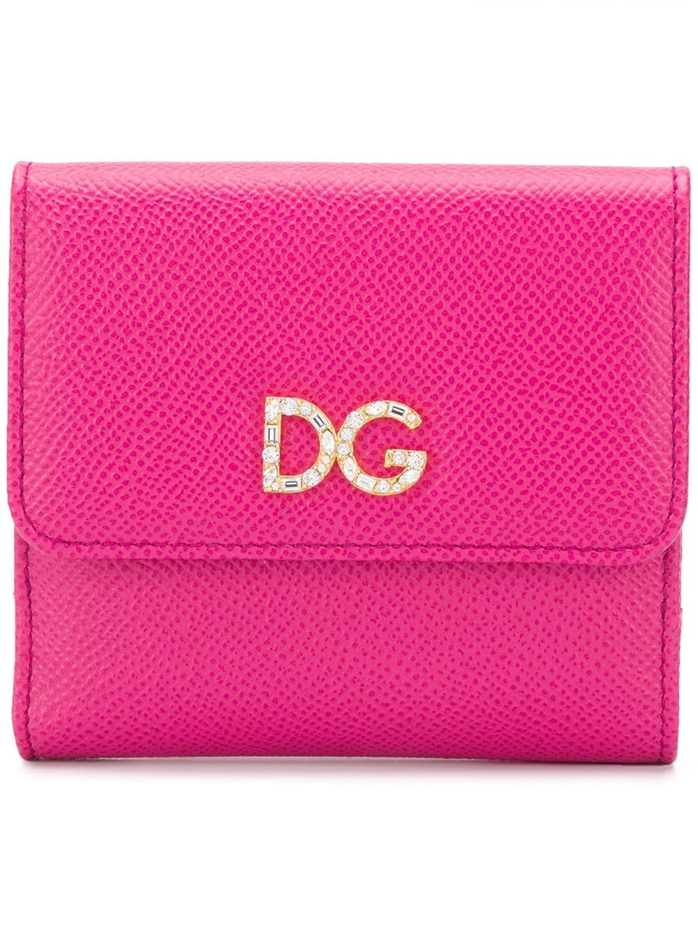 crystal embellished logo wallet - 1