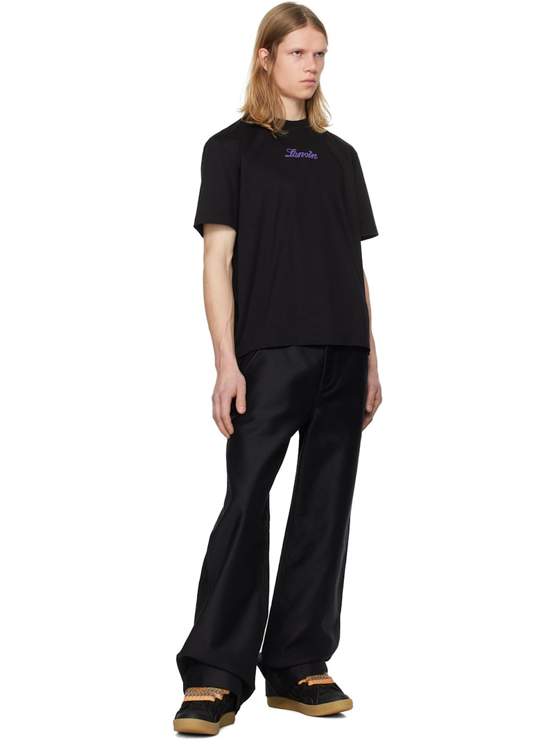 Lanvin Black Bouclette Script Logo T-Shirt outlook