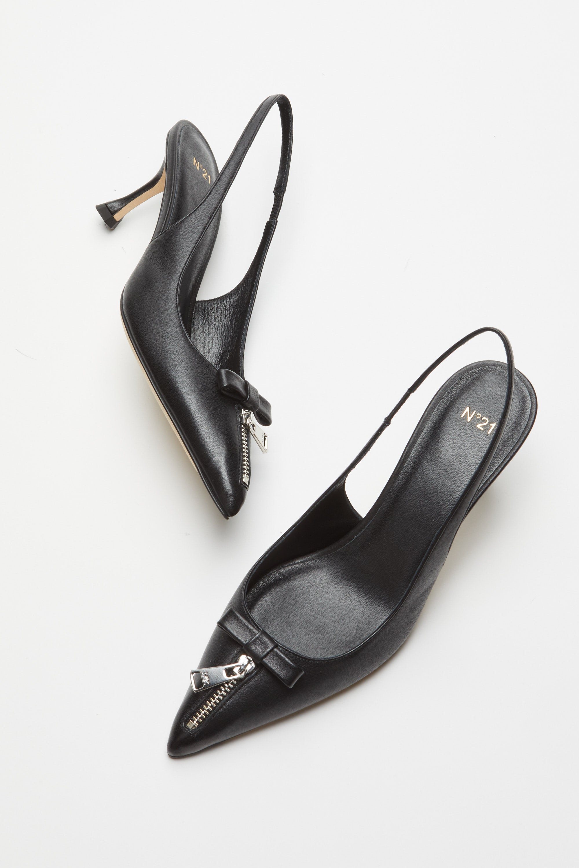 ZIP-DETAIL SLINGBACK PUMPS - 5