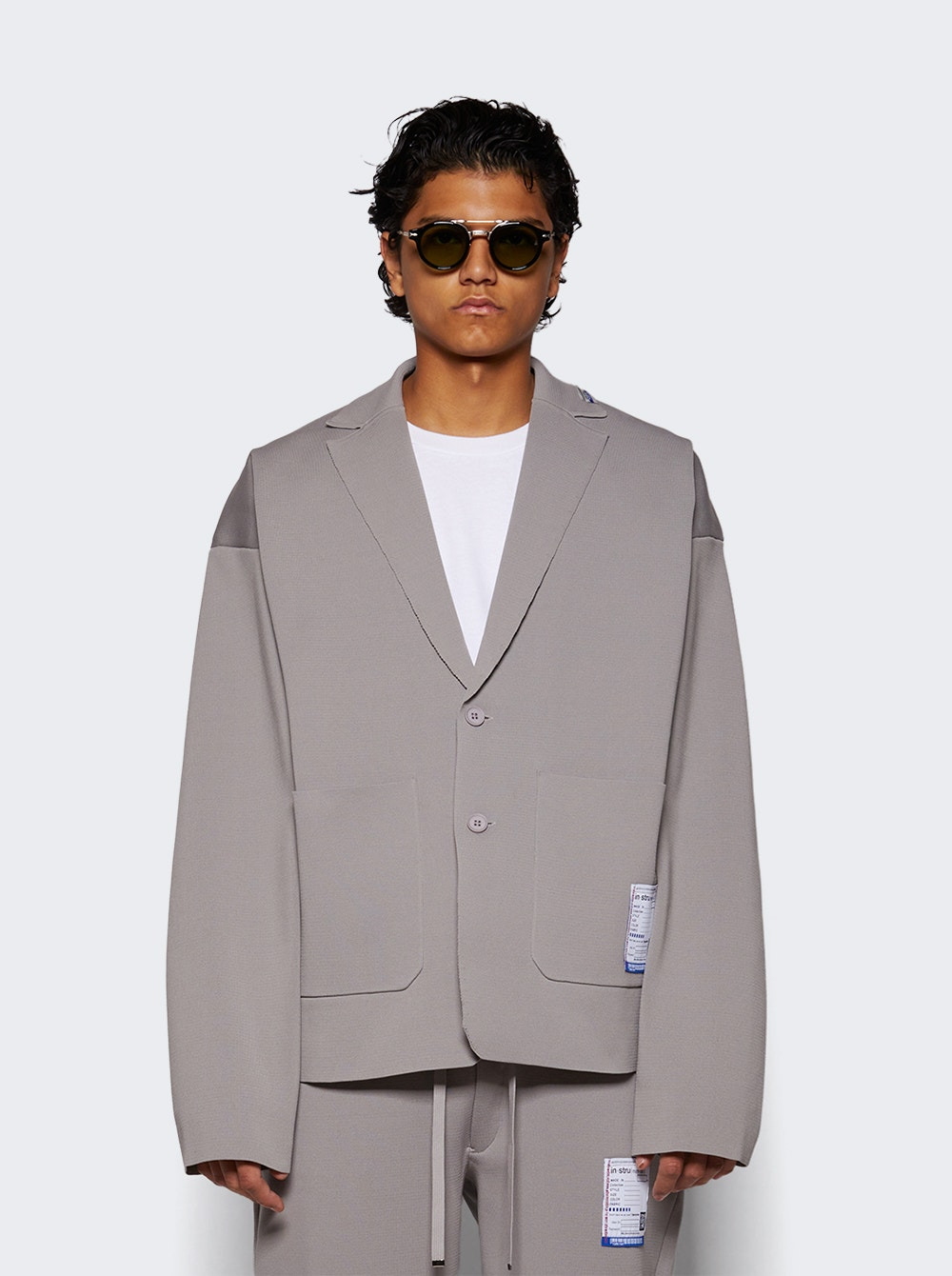 Milan Rib Jacket Light Grey - 3