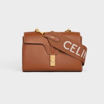 CELINE Long Strap in Wool with Celine jacquard with GOLD FINISHING outlook