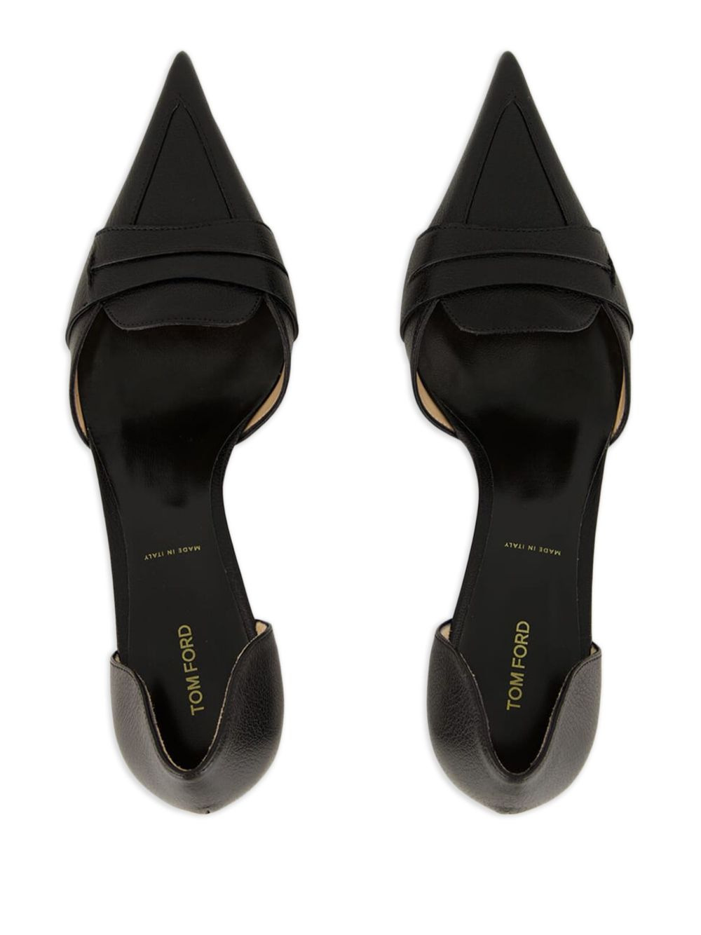85mm leather pointed-toe pumps - 4