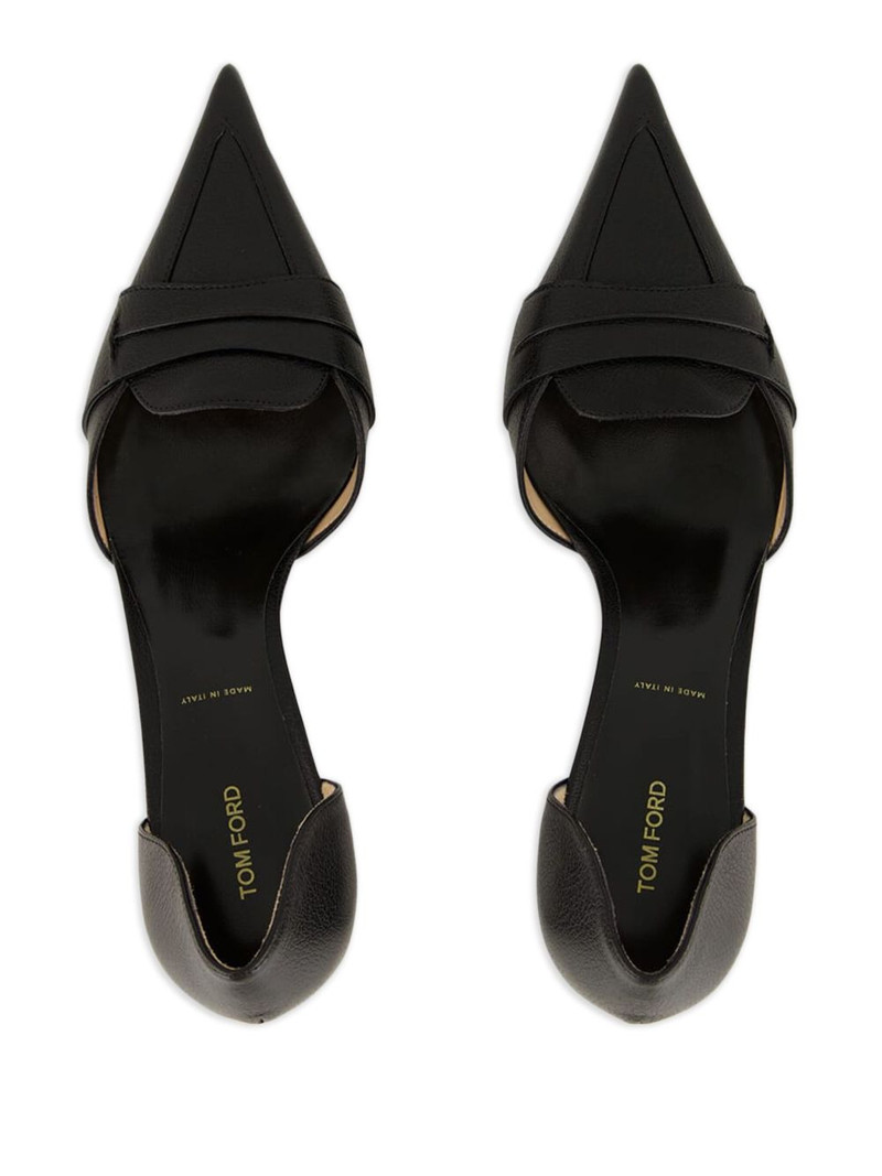85mm leather pointed-toe pumps 4