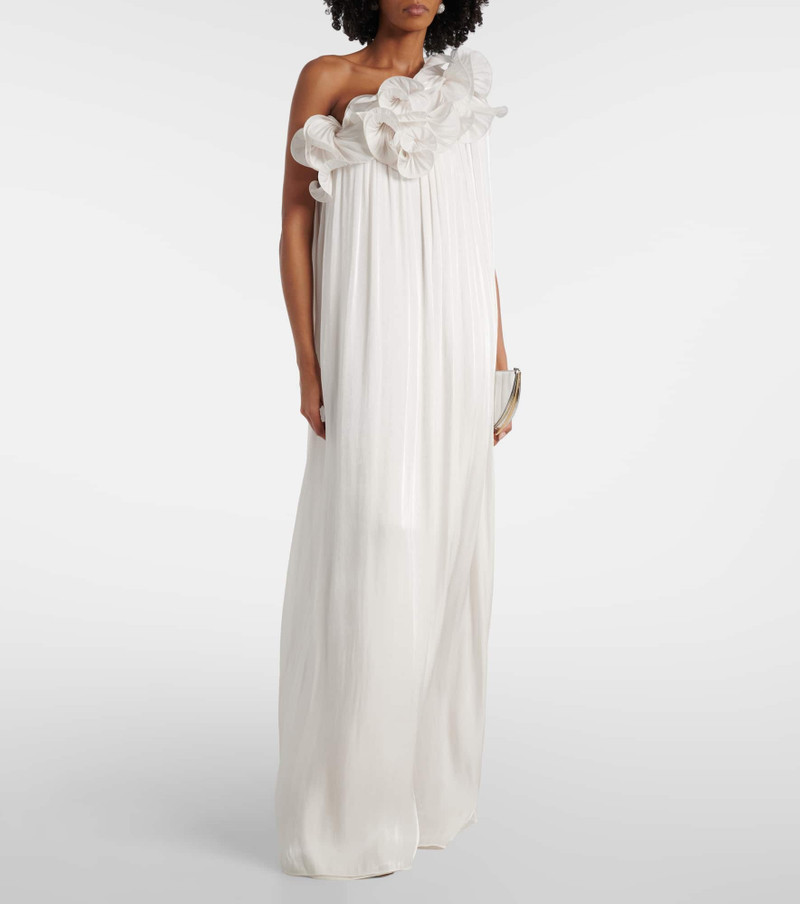 COSTARELLOS Charmain ruffled georgette gown outlook