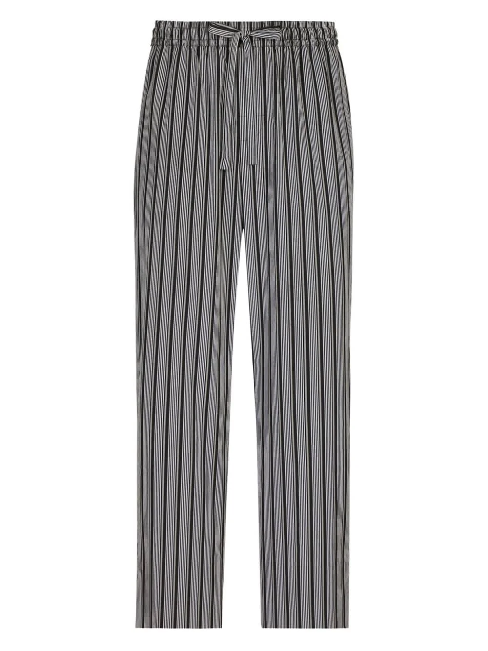 striped drawstring trousers - 1