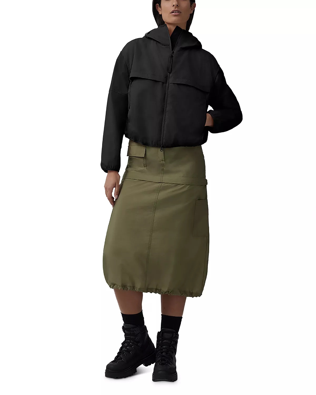 Black Label Sinclair Hooded Cropped Jacket - 2