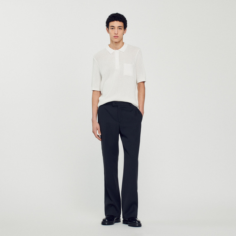 Sandro Short-sleeved polo sweater outlook
