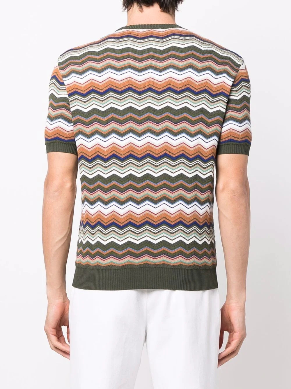 short-sleeve zigzag T-shirt - 4