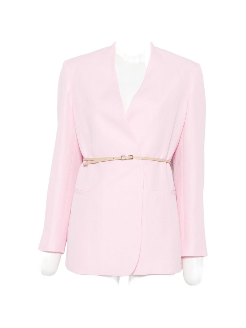 belted wrap-style blazer 1