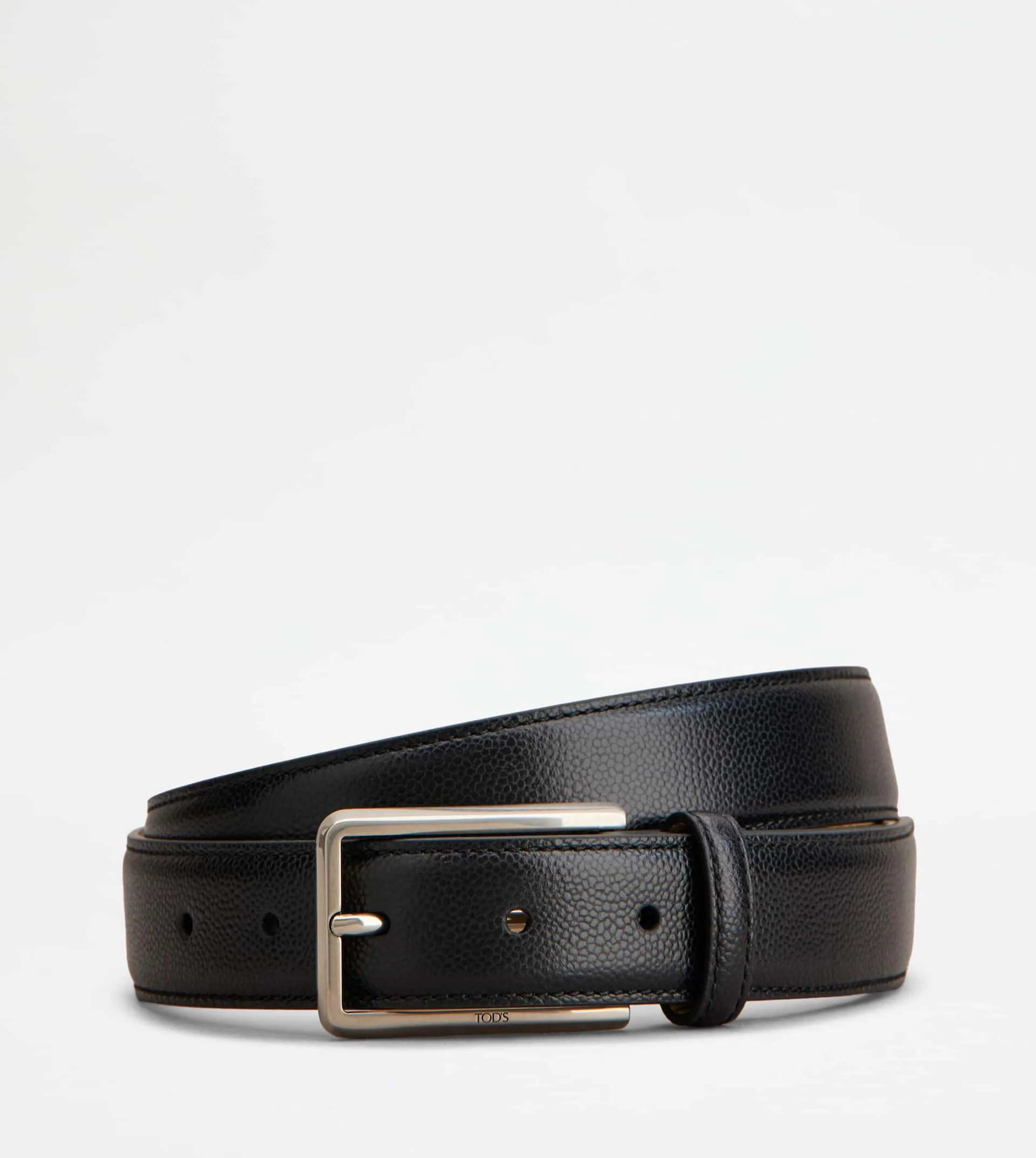 BELT IN LEATHER - BLACK - 1