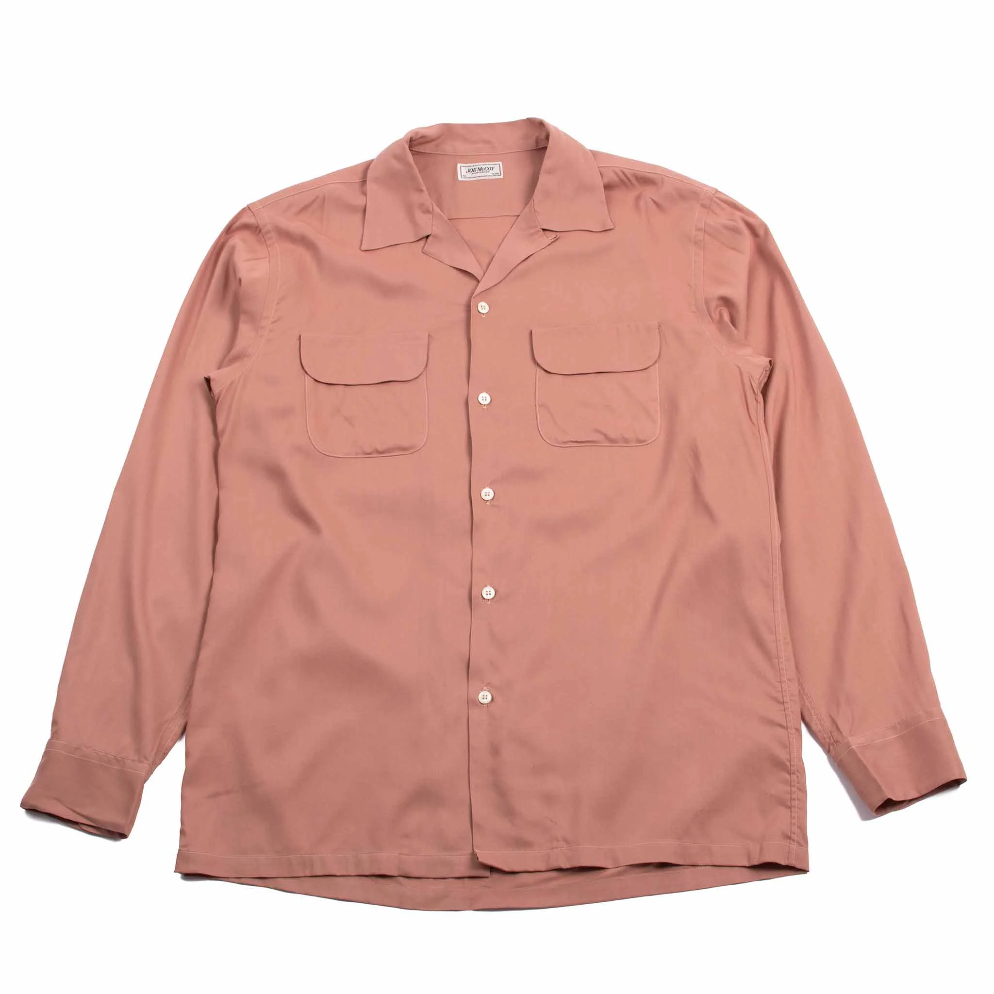 MS21009 Open Collar Rayon Shirt Pink - 1