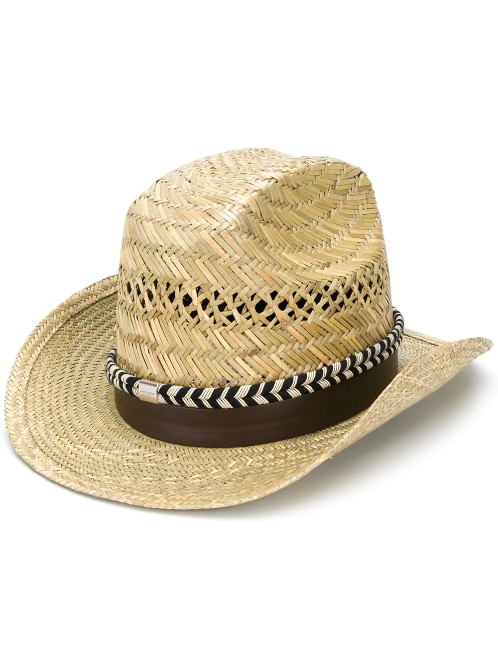 braided ribbon fedora hat - 1