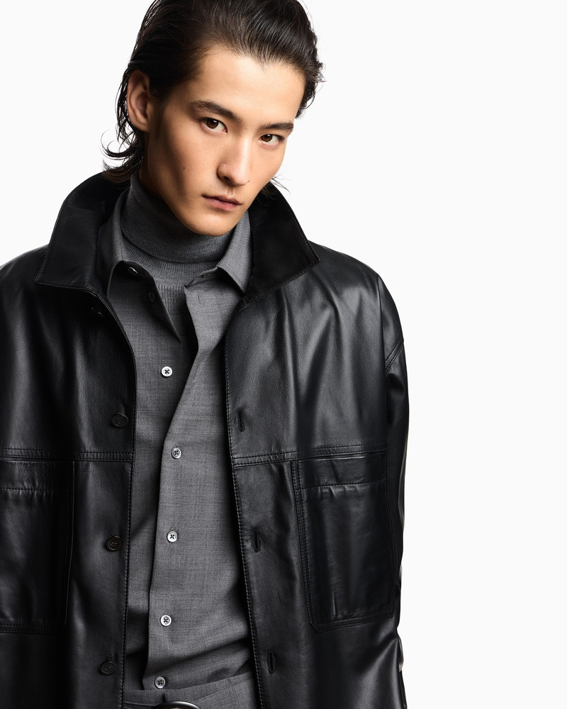 ULTRA LIGHT LAMBSKIN NAPPA LEATHER SHIRT JACKET 5