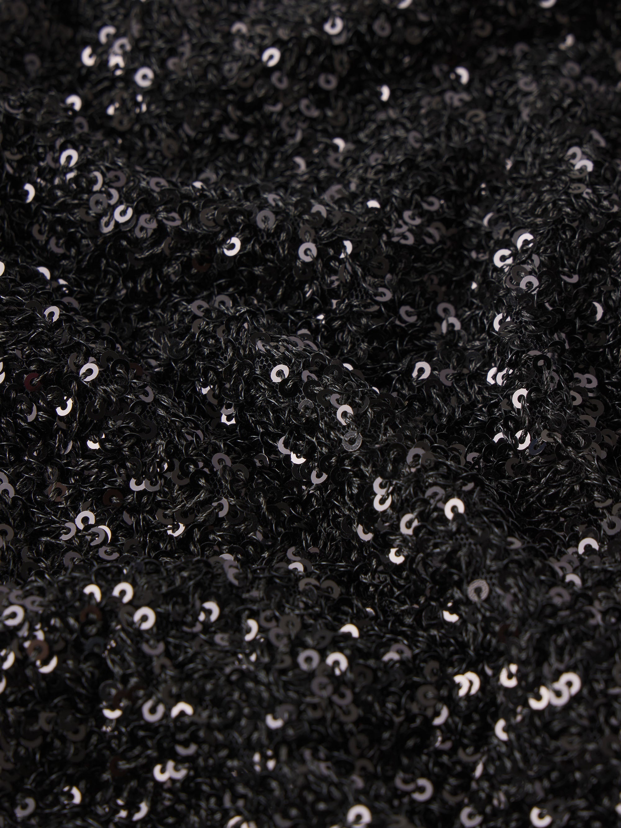 Sequin Mini Skirt in Black - 5