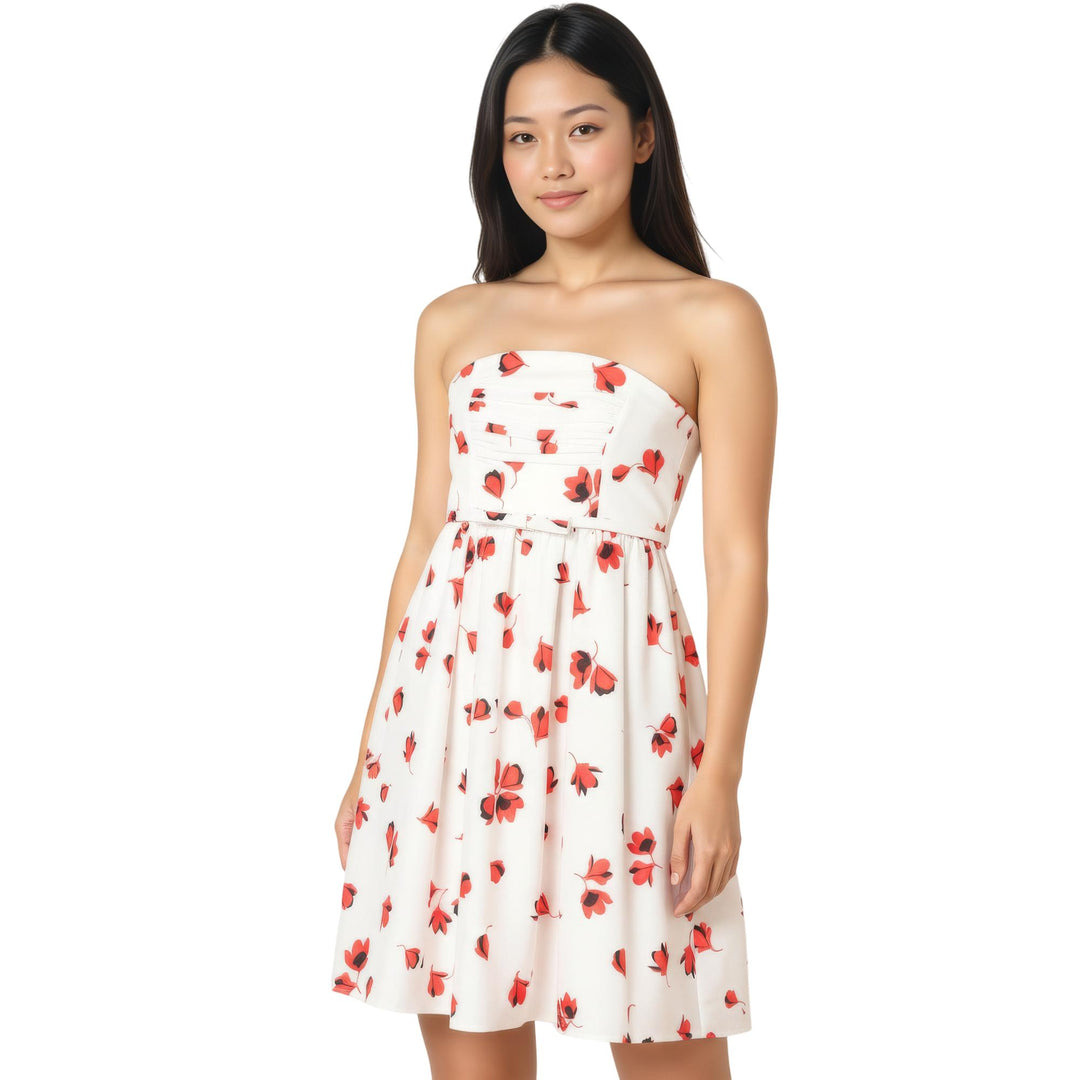 Floral Print Taffeta Midi Dress - 2