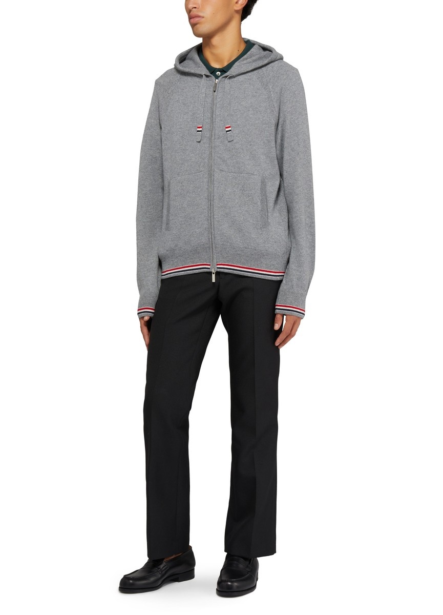 Zipped hoodie in cashmere - 2