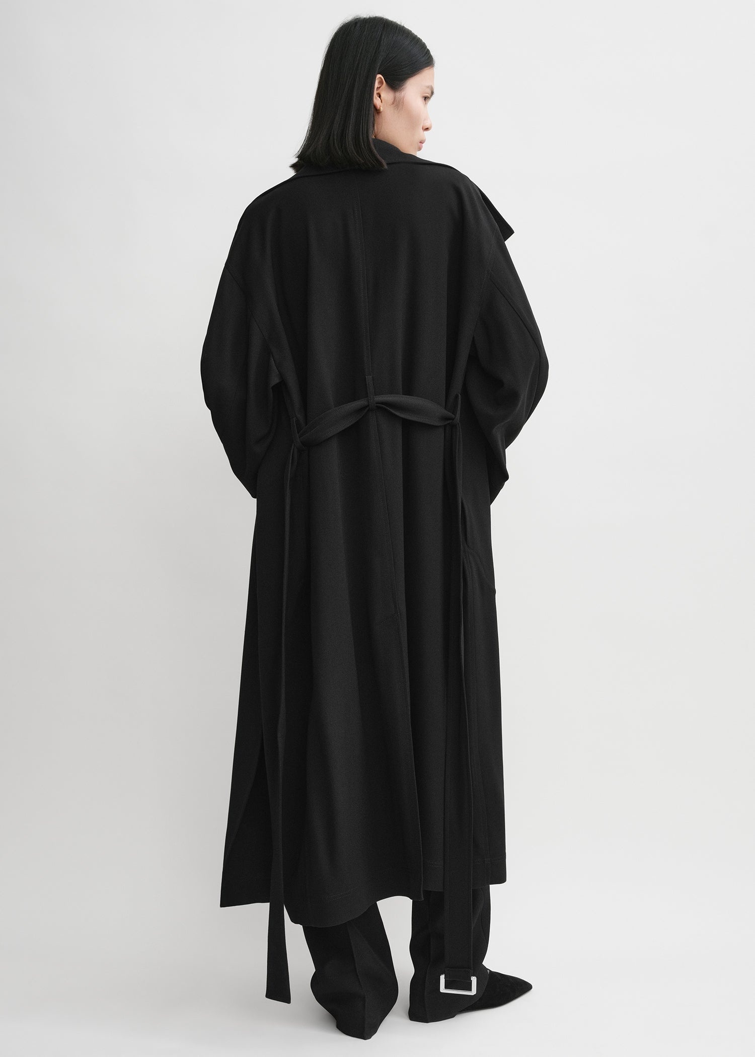 Signature twill coat black - 4