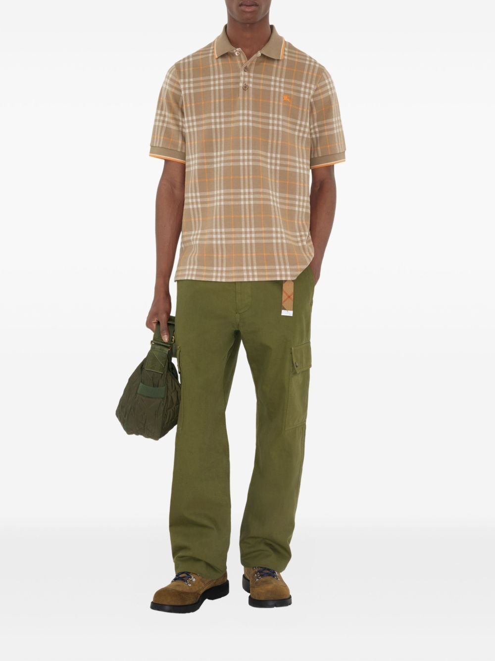 checked cotton polo shirt - 2