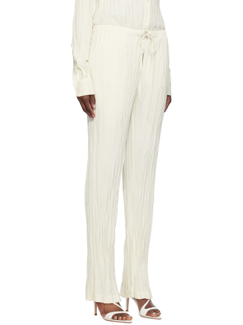Helmut Lang Off-White Crushed Lounge Pants outlook
