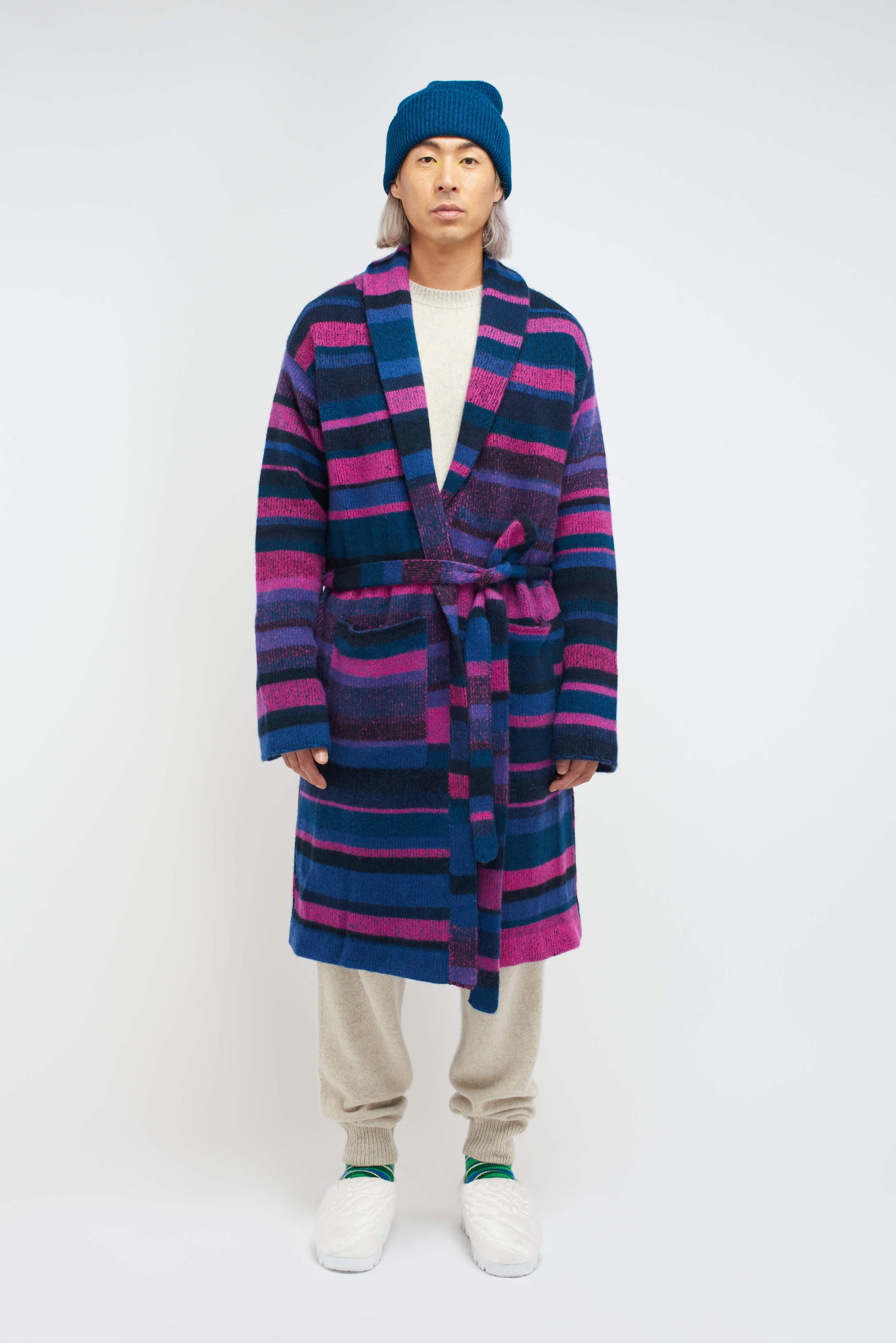 STRIPE SUPER SOFT ROBE - 2