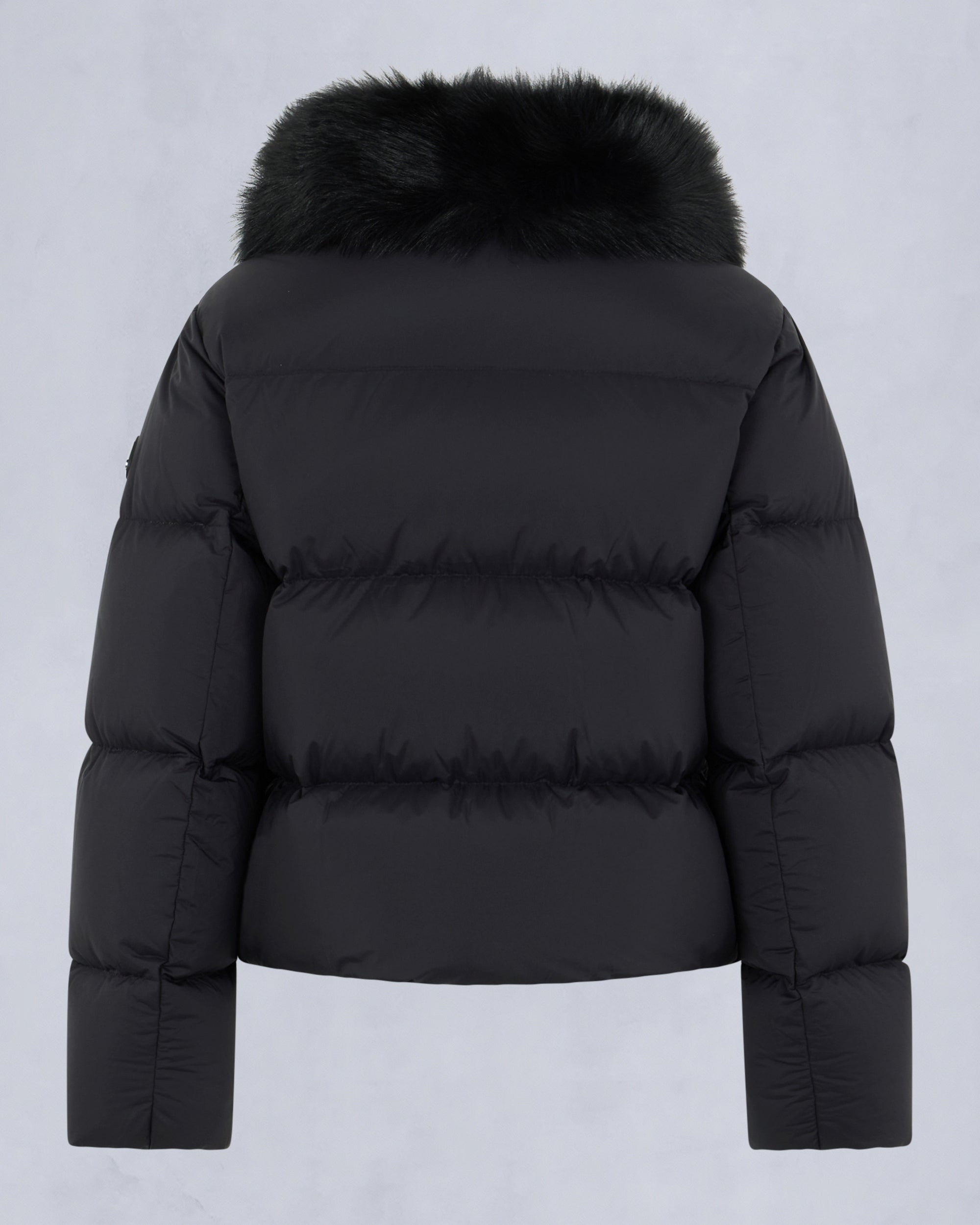 BELLE DUNE SHORT SHEARLING TRIM PUFFER - 6