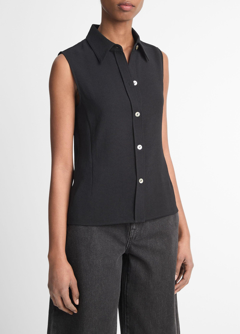 Vince Sleeveless Button-Front Shirt outlook