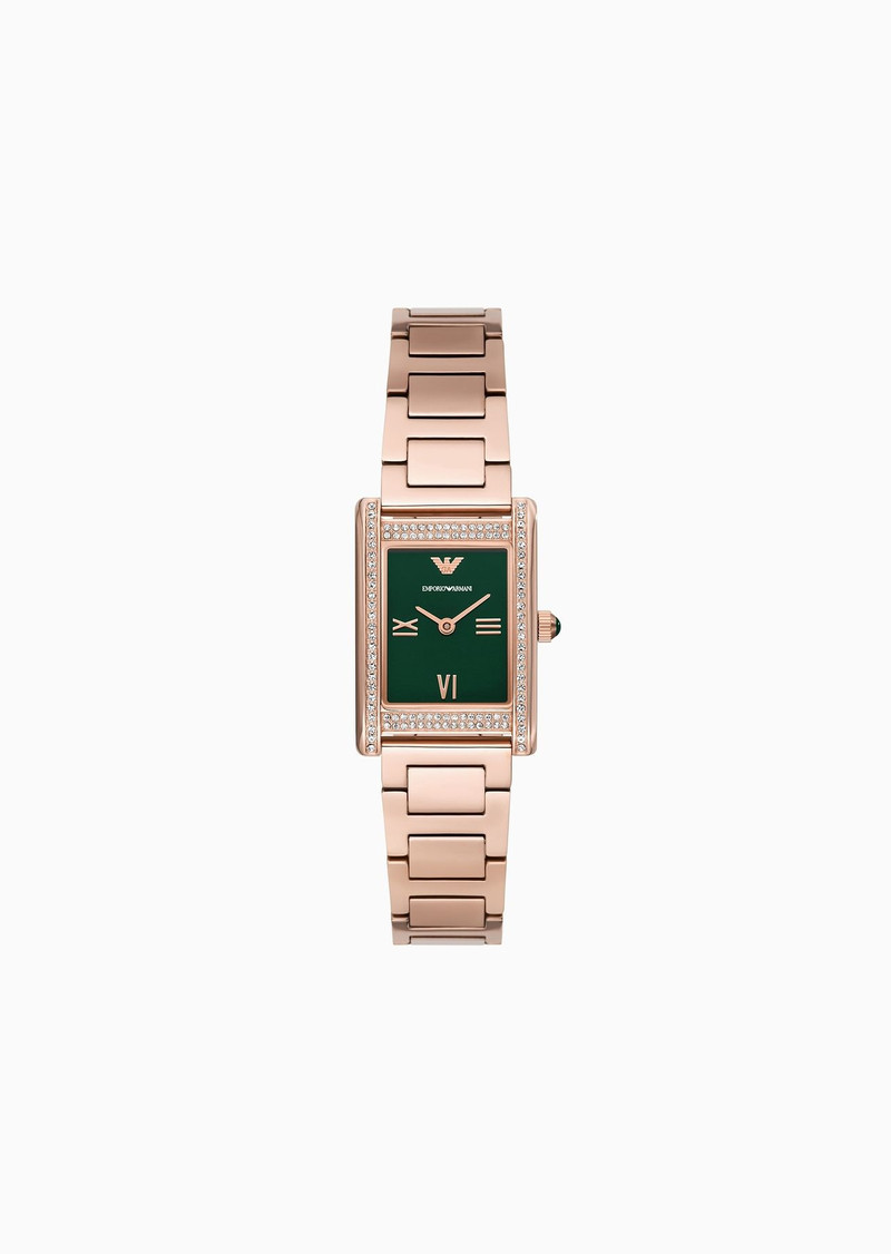Two-Hand Rose Gold-Tone Stainless Steel Watch 1