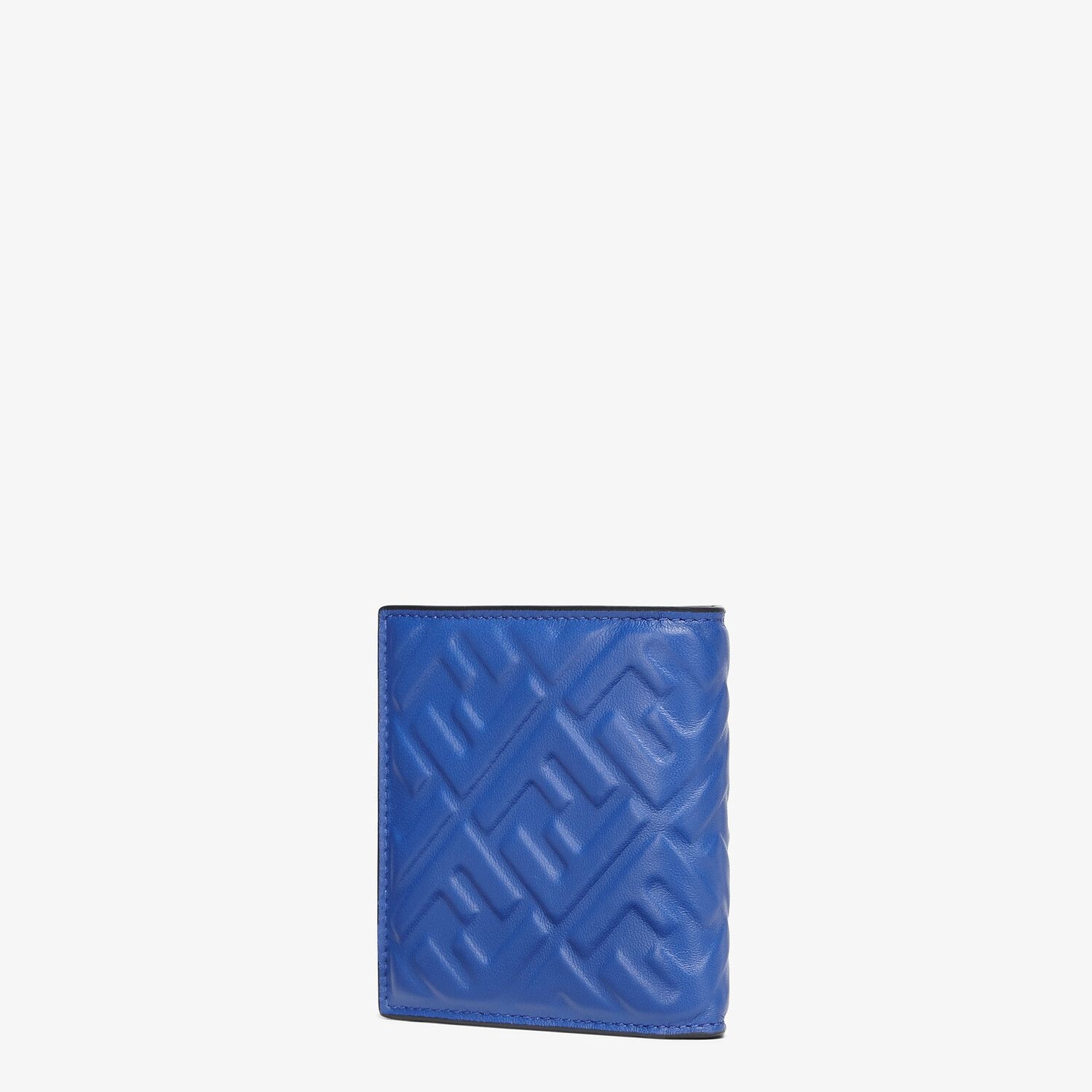 Bi-fold wallet in blue nappa leather - 2