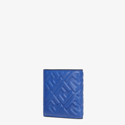 FENDI Bi-fold wallet in blue nappa leather outlook