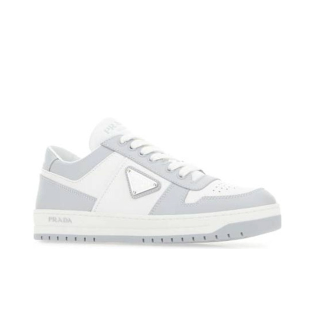 (WMNS) PRADA Downtown Leather Sneakers 'White Grey' 1E792M-3LKG-F0A4C-F-030 - 2
