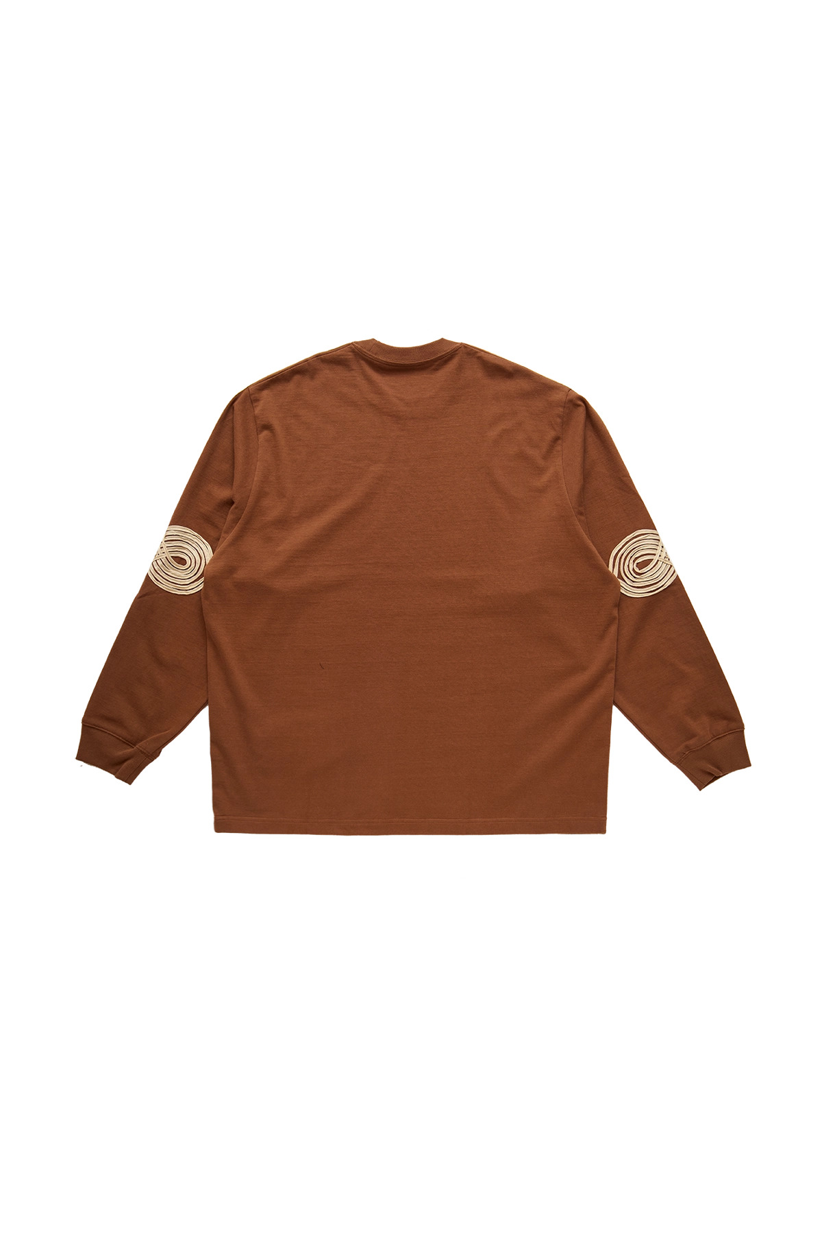 Song For The Mute Appliqué Crew Neck Pullover Brown - 2