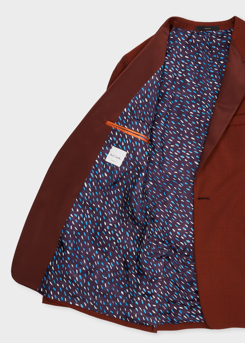 The Soho - Tailored-Fit Burgundy Wool-Mohair Evening Suit 6