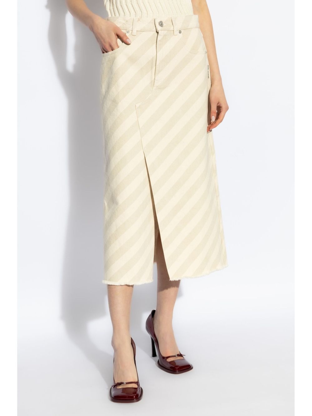 striped midi skirt - 3