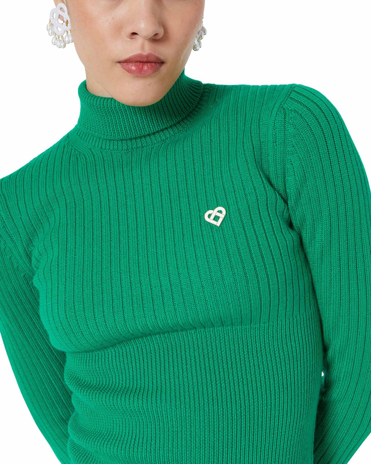 Rib High Neck Jumper - 4