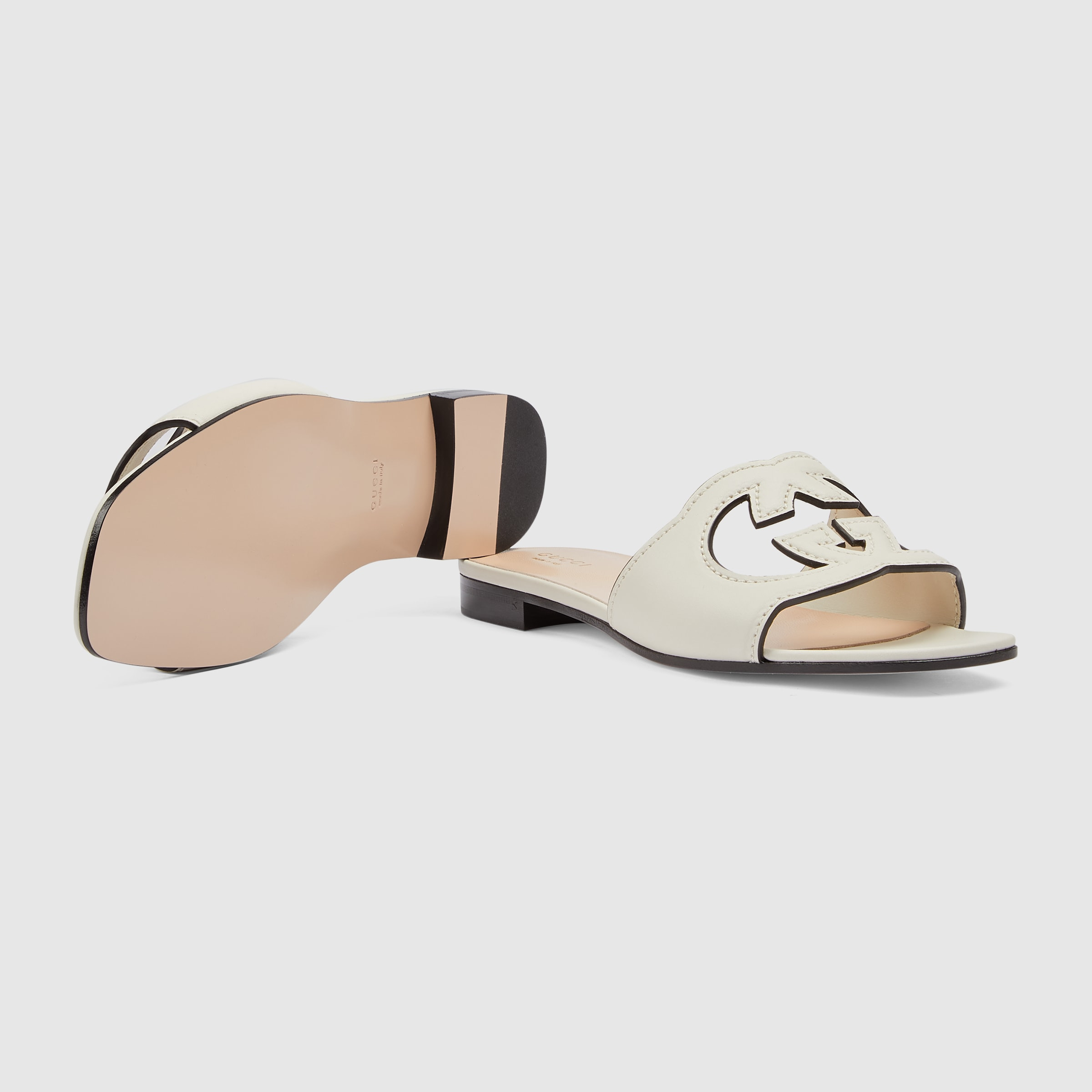 Women's Interlocking G cut-out slide sandal - 6