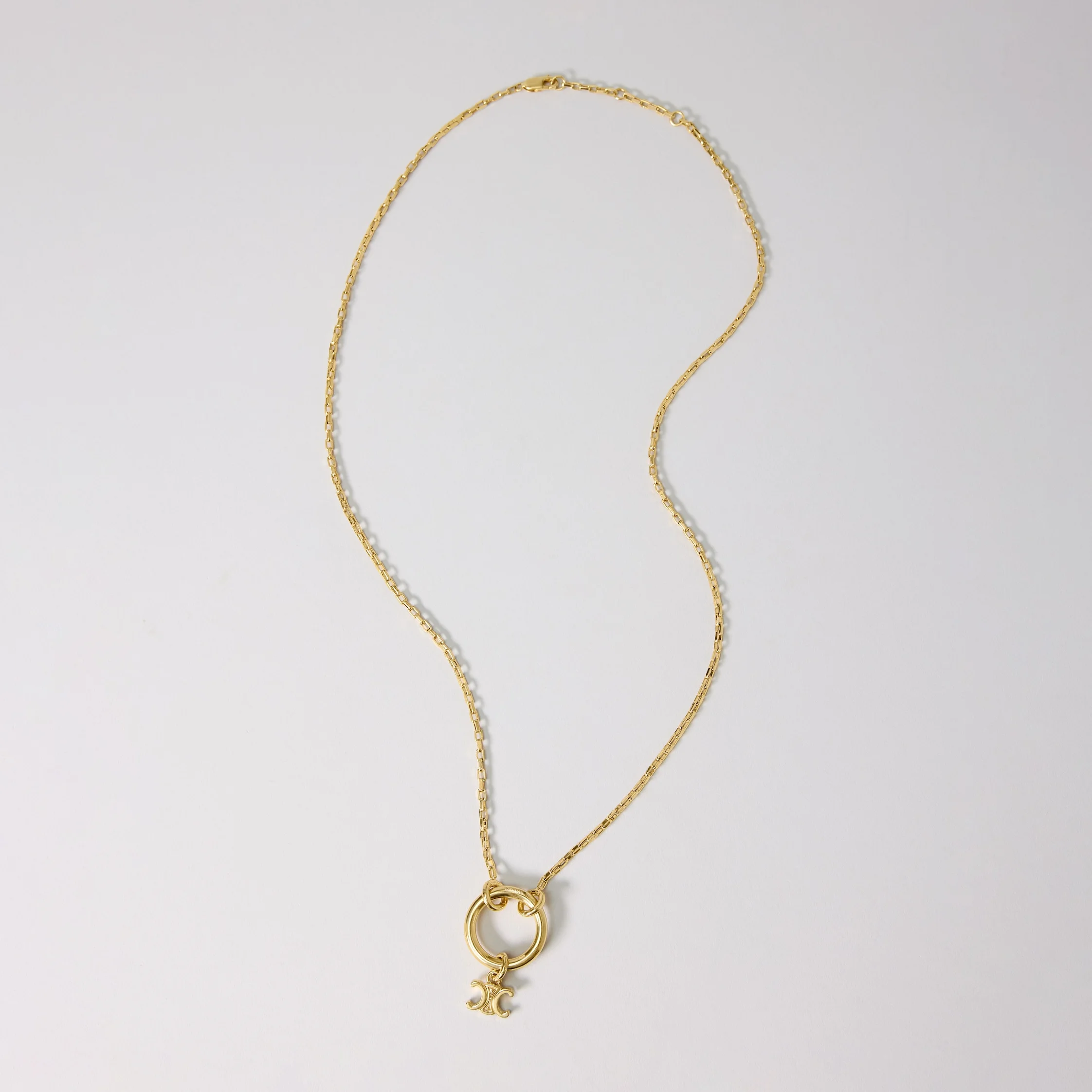 CELINE CHARMS TRIOMPHE NECKLACE IN BRASS WITH GOLD FINISH - 1