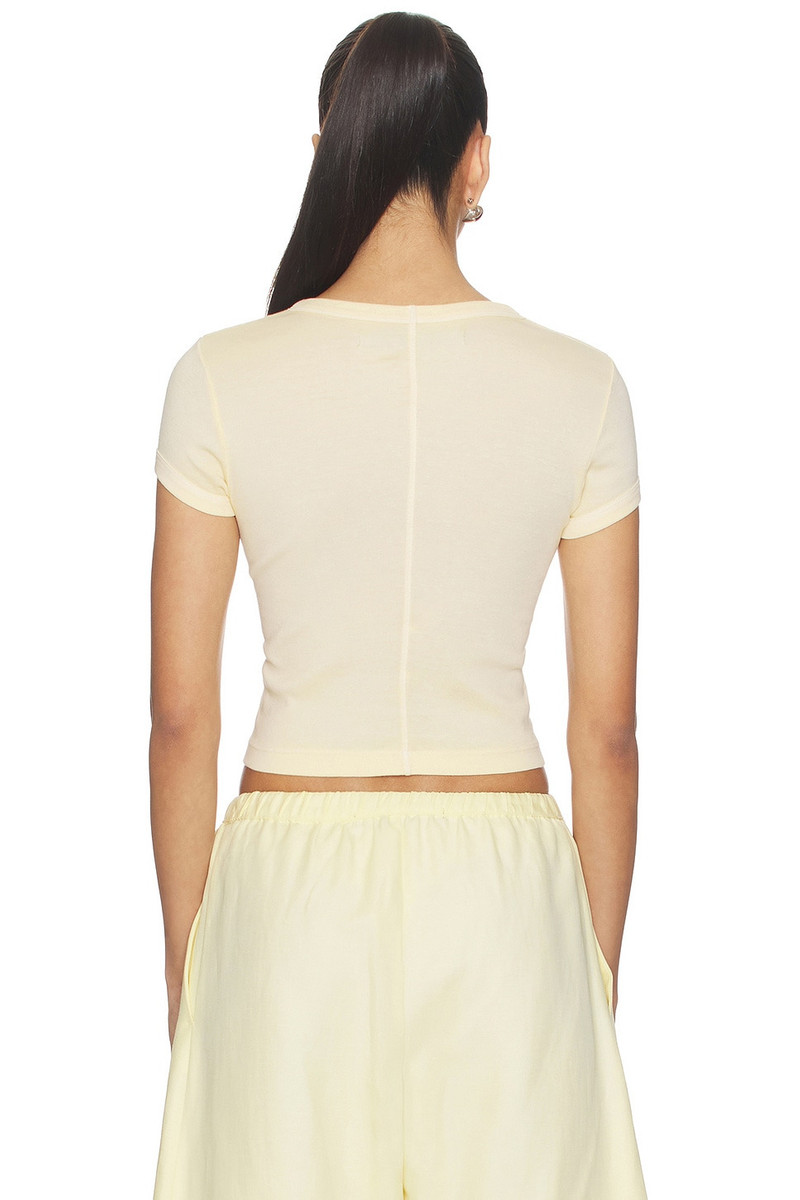 Enza Costa Supima Baby Rib Cropped Tee outlook