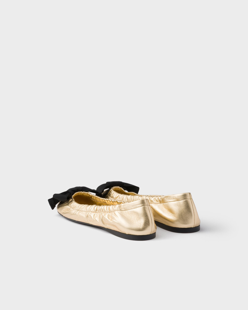 Mordoré nappa leather ballerinas with bow 5