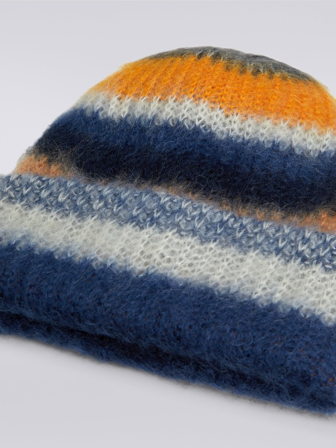 Striped mohair blend beanie - 2