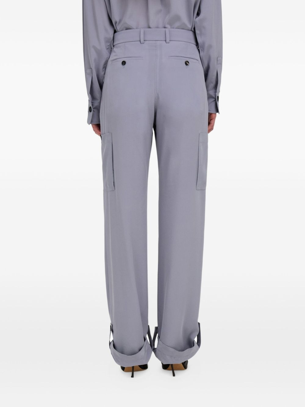 cargo pocket cuffed trousers - 4