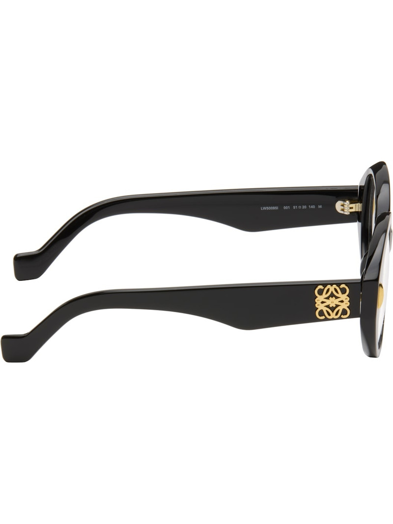Loewe Black Anagram Oval Glasses outlook