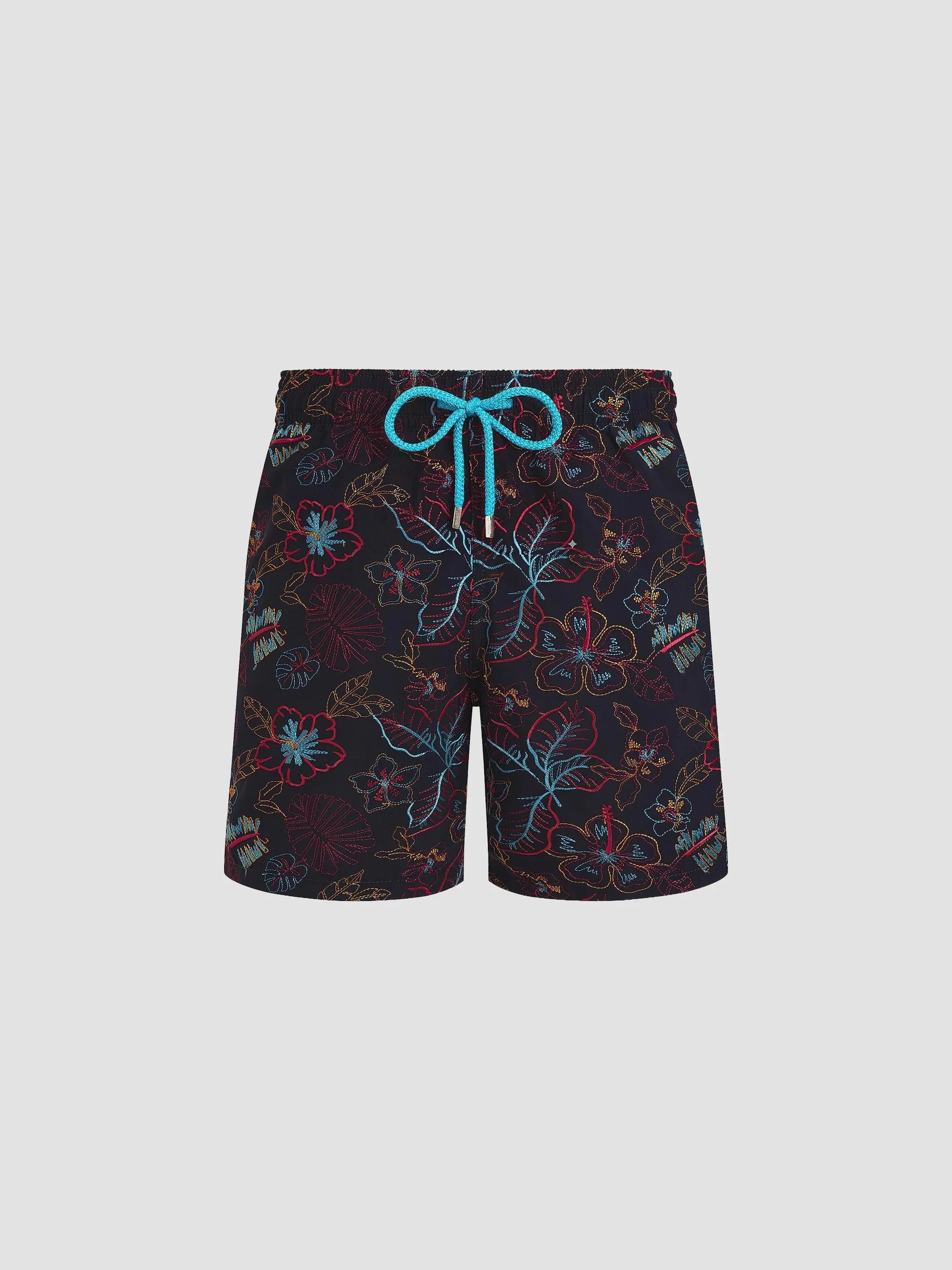 Men's Mistral Embroidered Swim Trunks - Navy - 1
