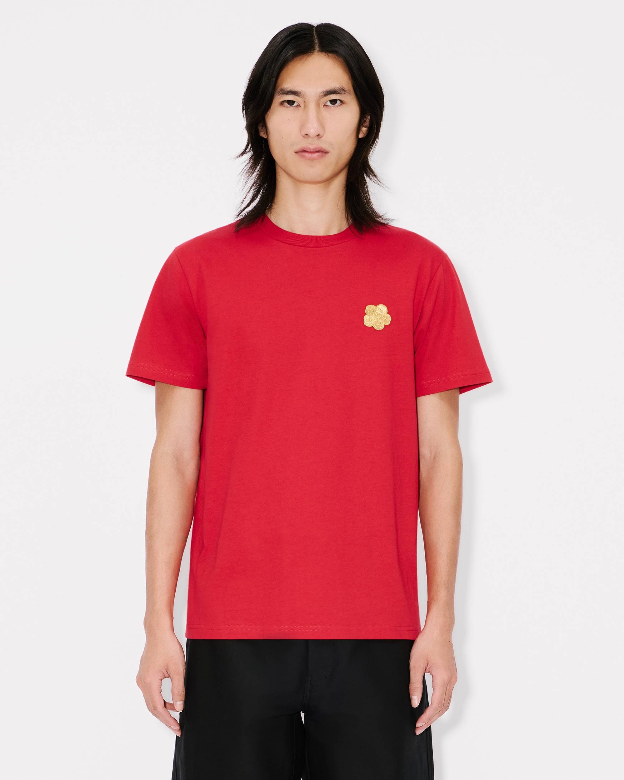 'Boke Flower' embroidered slim T-shirt in cotton - 3