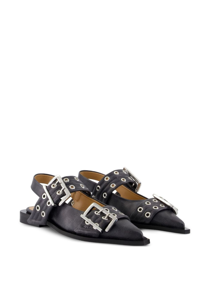 GANNI buckle pointed-toe flats outlook